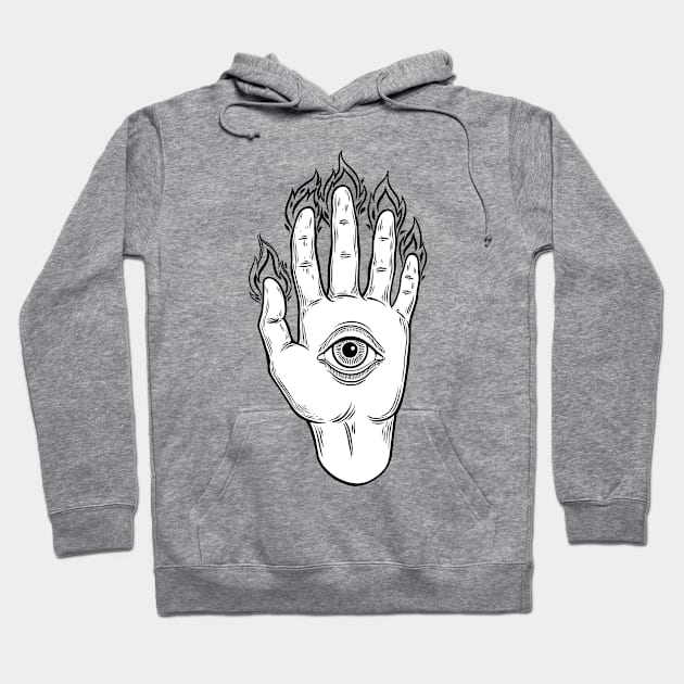 Mysterious Eye. Magic Hand Hoodie by OccultOmaStore